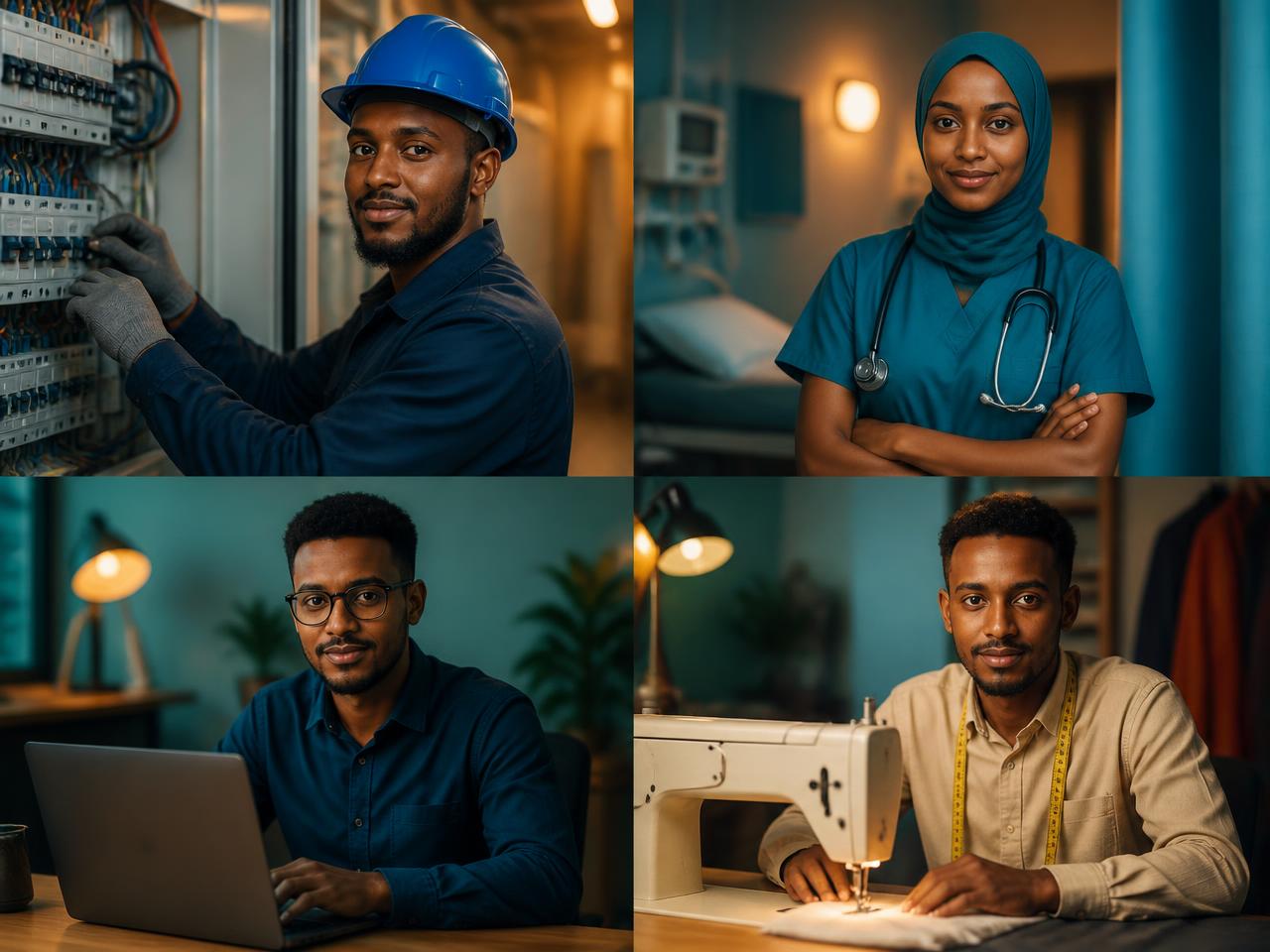 Xirfadlayaal Soomaaliyeed oo shaqada ku jira